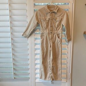 Zara Kids Tan Long Sleeve Jumpsuit